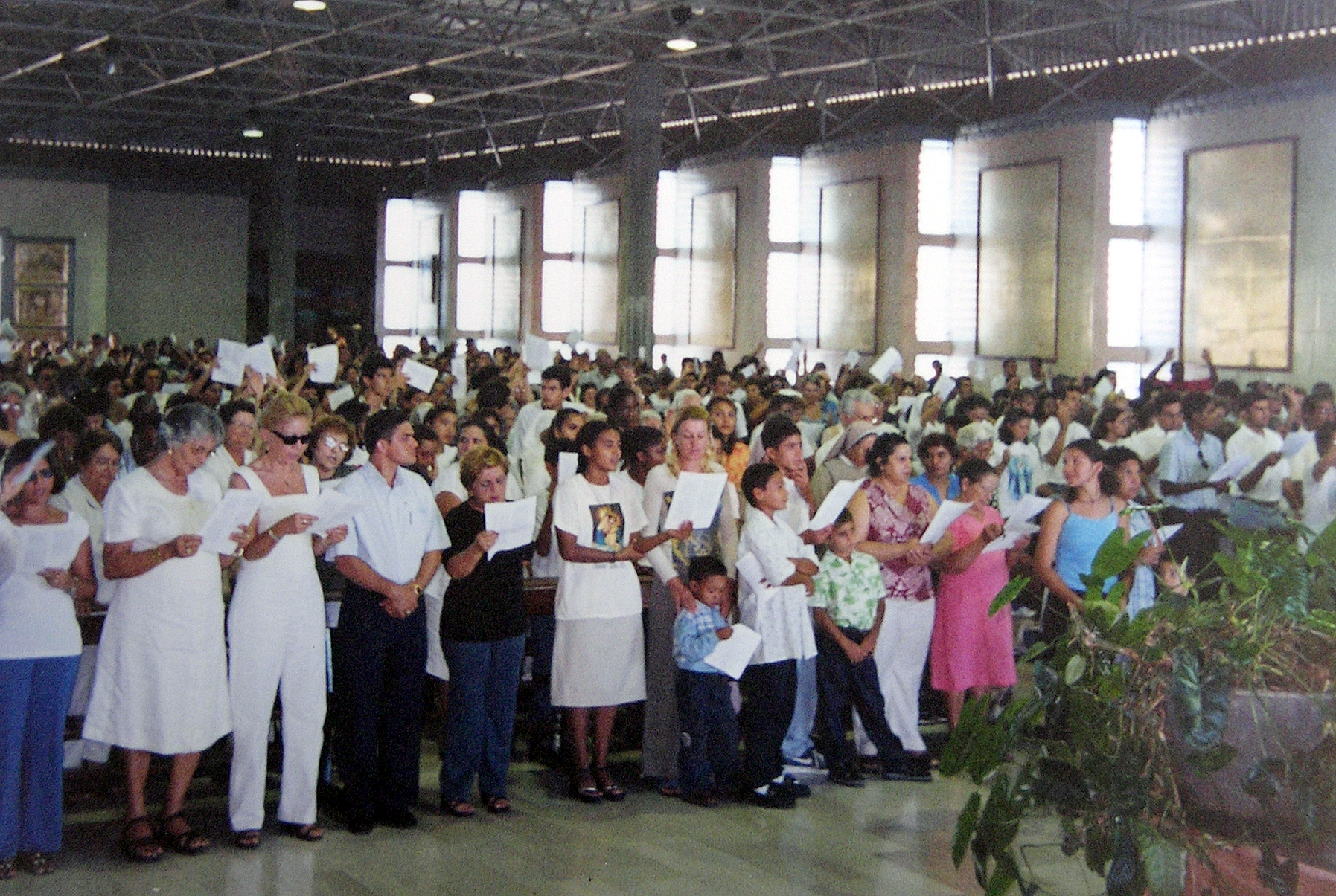 Foto da iluminação do Santuário